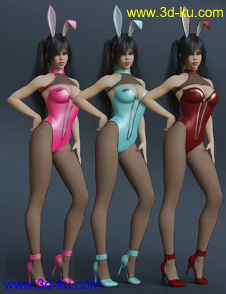 3D打印模型Pretty Bunny Outfit for Genesis 8 and 8.1 Females的图片