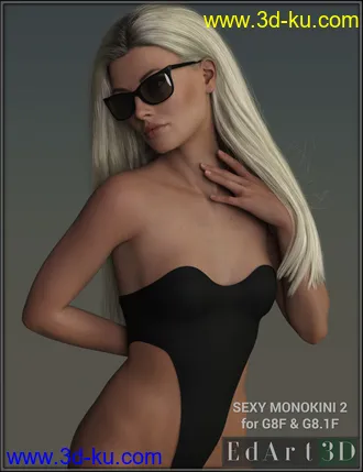 3D打印模型Sexy Monokini 2 for G8 and G8.1 Females的图片