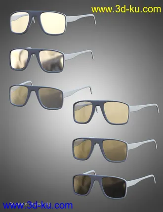 3D打印模型Sunglasses Bundle for Genesis 8 and 8.1 Males and Females的图片