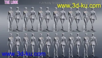 3D打印模型The Look HD Body Morph Resource for Genesis 8 and 8.1 Female的图片