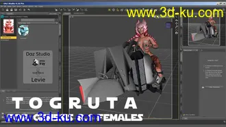 3D打印模型Togruta For Genesis 8.1 Females + Speeder的图片