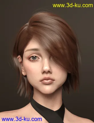 3D打印模型Uerica Hair for Genesis 8 and 8.1 Females的图片