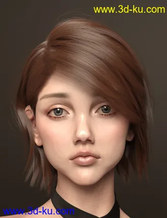 3D打印模型Uerica Hair for Genesis 8 and 8.1 Females的图片