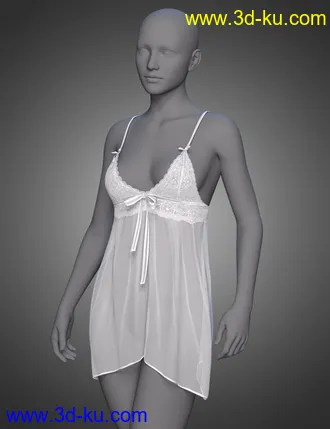 3D打印模型X-Fashion dForce Love Lace Lingerie Top for Genesis 8 and 8.1 Females的图片