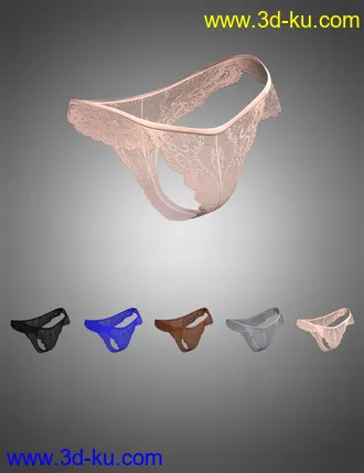 3D打印模型X-Fashion Dreams Mesh Lingerie Bottom for Genesis 8 Females的图片