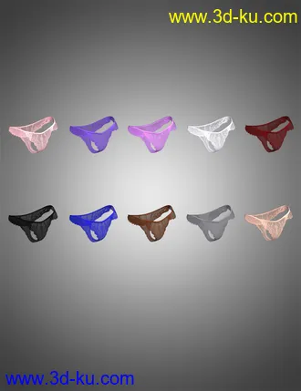 3D打印模型X-Fashion Dreams Mesh Lingerie Bottom for Genesis 8 Females的图片