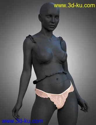 3D打印模型X-Fashion Dreams Mesh Lingerie Bottom for Genesis 8 Females的图片