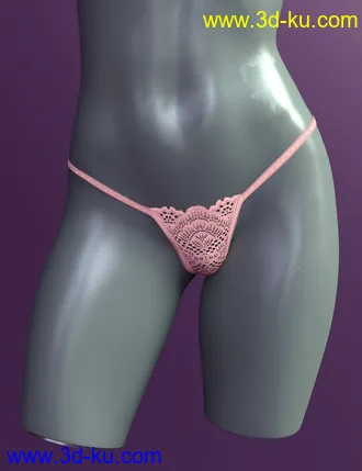 3D打印模型X-Fashion Lingerie Bottom Set for Genesis 8 and 8.1 Females的图片