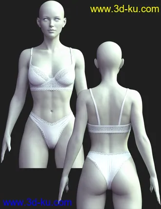 3D打印模型X-Fashion Private Lingerie Set For Genesis 8 and 8.1 Females的图片