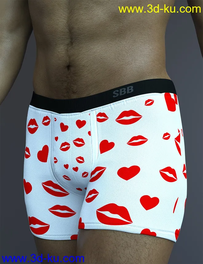 X-Fashion Sexy Boxers Briefs for Genesis 8 and 8.1 Male模型的图片1