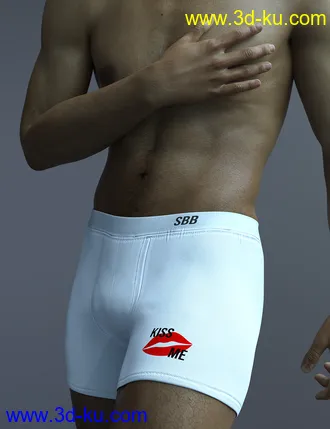 3D打印模型X-Fashion Sexy Boxers Briefs for Genesis 8 and 8.1 Male的图片