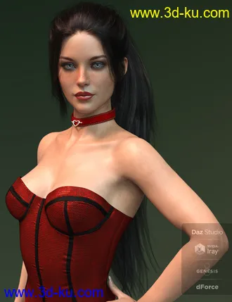 3D打印模型X-Fashion Sugar Corset for Genesis 8 Female(s)的图片