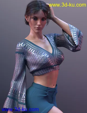 3D打印模型X-Fashion Summer Ladies Outfit for Genesis 8 and 8.1 Females的图片