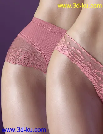 3D打印模型X-Fashion Vanity Panties Set for Genesis 8 and 8.1 Females的图片