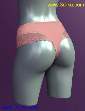 3D打印模型X-Fashion Vanity Panties Set for Genesis 8 and 8.1 Females的图片