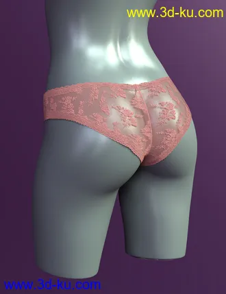 3D打印模型X-Fashion Vanity Panties Set for Genesis 8 and 8.1 Females的图片