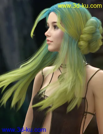 3D打印模型Xandy Hair for Genesis 3, 8 and 8.1 Females的图片