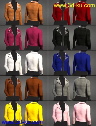 3D打印模型XFashion Crop Jacket for Genesis 8 and 8.1 Females的图片