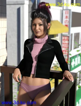 3D打印模型XFashion Crop Jacket for Genesis 8 and 8.1 Females的图片