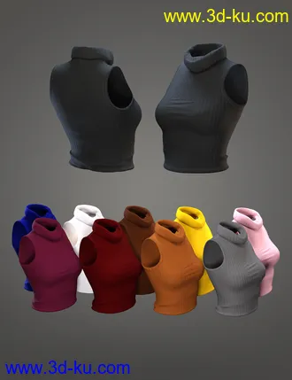 3D打印模型XFashion Crop Top for Genesis 8 and 8.1 Females的图片