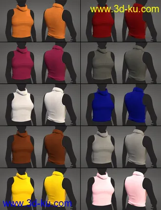 3D打印模型XFashion Crop Top for Genesis 8 and 8.1 Females的图片