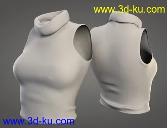 3D打印模型XFashion Crop Top for Genesis 8 and 8.1 Females的图片