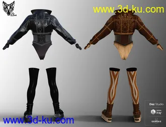 3D打印模型ZK dForce Temptress Outfit for Genesis 8 Females的图片