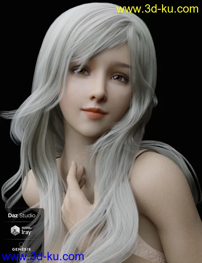 Lancy Character with dForce Hair and Expressions,DAZ模型G8的图片2