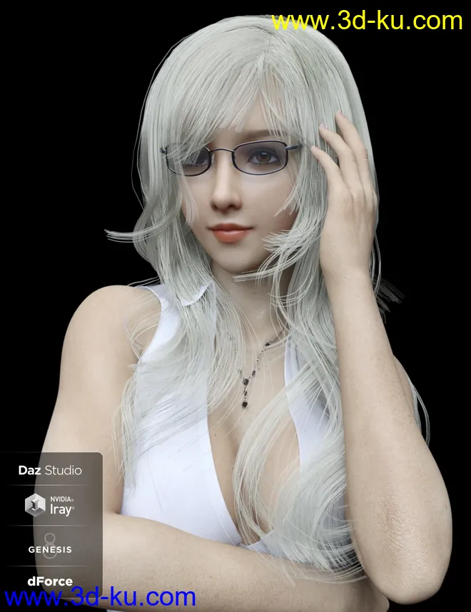 Lancy Character with dForce Hair and Expressions,DAZ模型G8的图片12