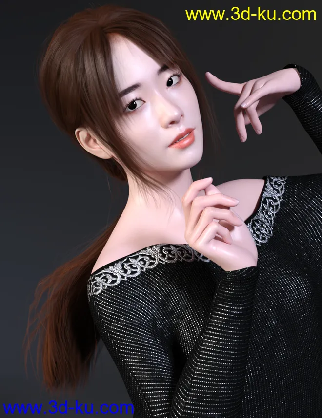 Xu Character And Hair,DAZ模型G8的图片1