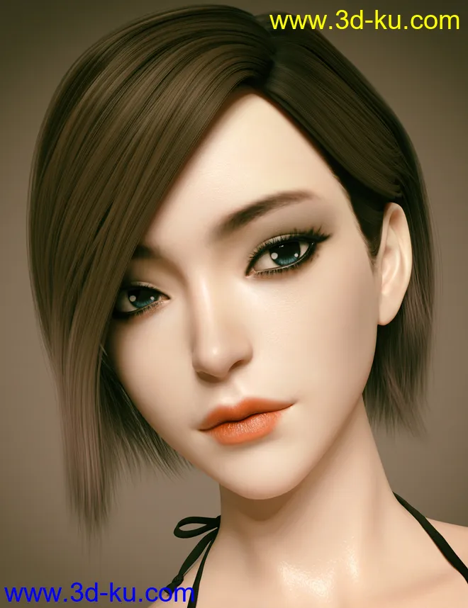 Aillee Character And Hair,DAZ模型G8的图片1