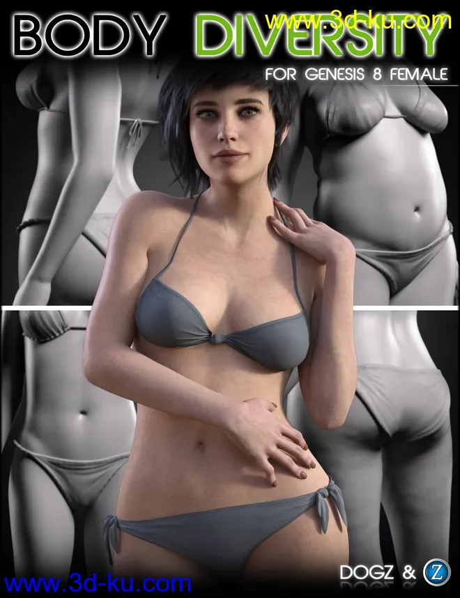 Body Diversity Morphs for Genesis 8 Female(s)模型的图片1