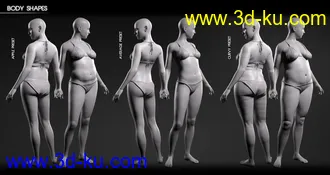 3D打印模型Body Diversity Morphs for Genesis 8 Female(s)的图片