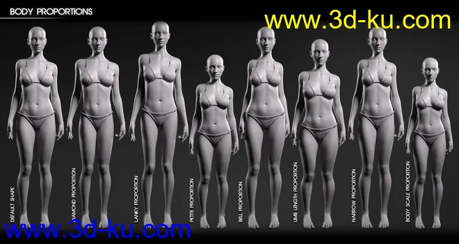 Body Diversity Morphs for Genesis 8 Female(s)模型的图片6