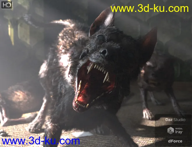 GP Zombie Dog for DAZ Dog 8模型的图片2