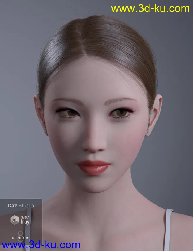 HY Ponytail LowBun Hair for Genesis 3 and 8 Female(s)模型的图片1