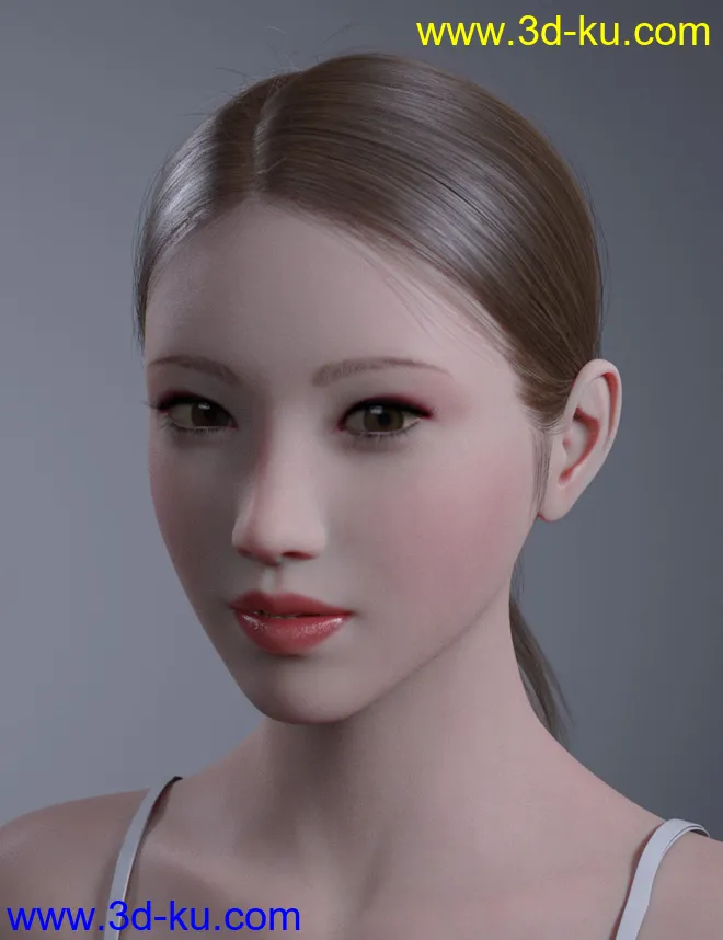 HY Ponytail LowBun Hair for Genesis 3 and 8 Female(s)模型的图片2