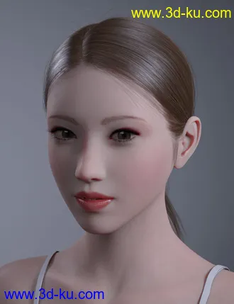 3D打印模型HY Ponytail LowBun Hair for Genesis 3 and 8 Female(s)的图片