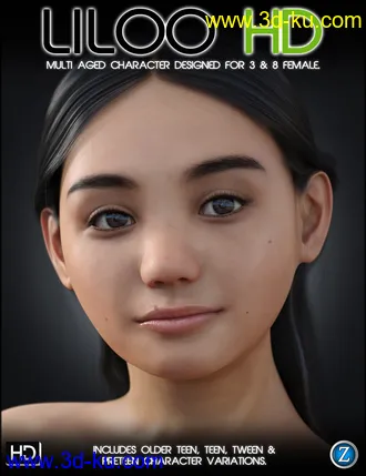 Liloo HD for Genesis 3 and 8 Female模型的图片1