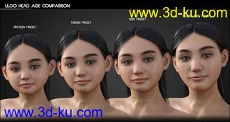 Liloo HD for Genesis 3 and 8 Female模型的图片3