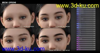 Liloo HD for Genesis 3 and 8 Female模型的图片16