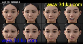 Liloo HD for Genesis 3 and 8 Female模型的图片18