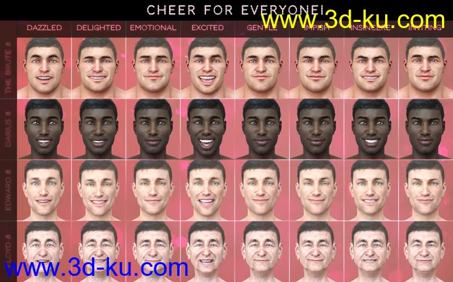 PTF Cheer for Everyone! Expressions for Genesis 8模型的图片10