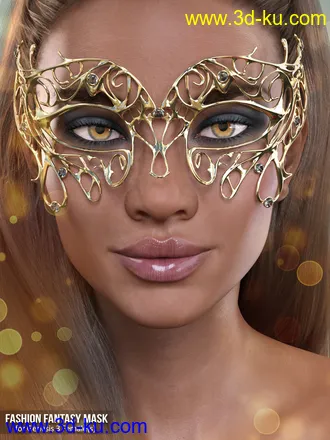 3D打印模型X-Fashion Fantasy Mask for Genesis 3 Females的图片