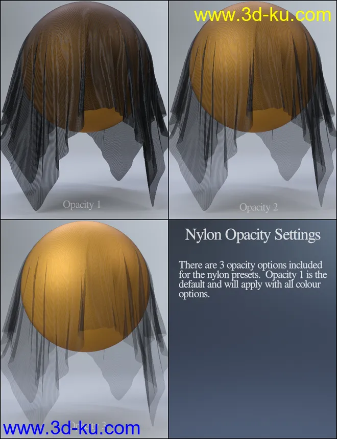 MMX Nylon and Fishnet Shaders for Iray模型的图片8