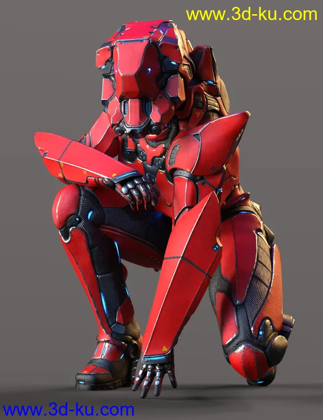 A.N.T.S Armored Nano Tech Suit for Genesis 8 Female模型的图片3