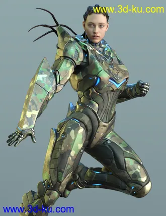 3D打印模型A.N.T.S Armored Nano Tech Suit for Genesis 8 Female的图片