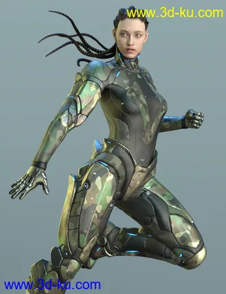 3D打印模型A.N.T.S Armored Nano Tech Suit for Genesis 8 Female的图片