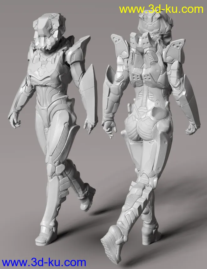 A.N.T.S Armored Nano Tech Suit for Genesis 8 Female模型的图片9