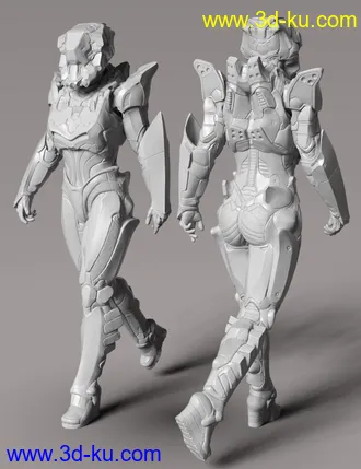 3D打印模型A.N.T.S Armored Nano Tech Suit for Genesis 8 Female的图片